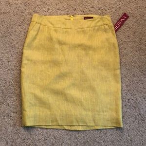 Lime green short skirt with side pockets